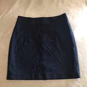 Cynthia Rowley Navy Blue with White Dots Skirt